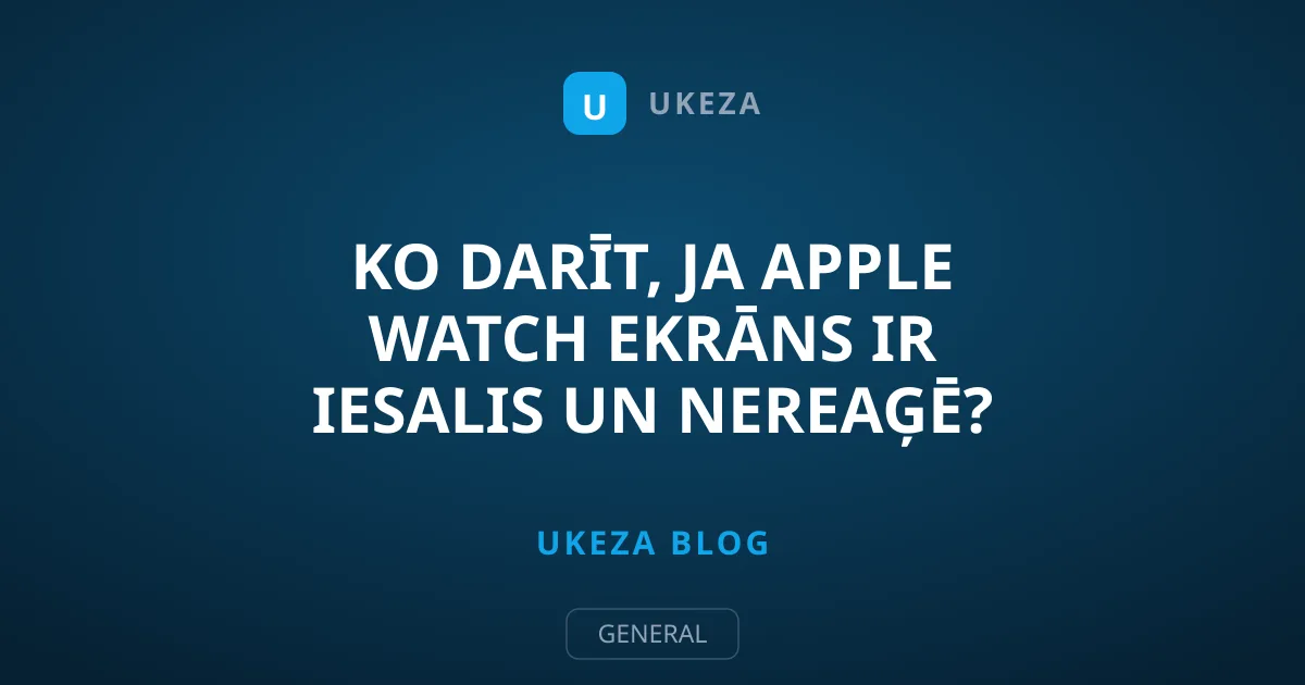 Ko darīt, ja Apple Watch ekrāns ir iesalis un nereaģē?